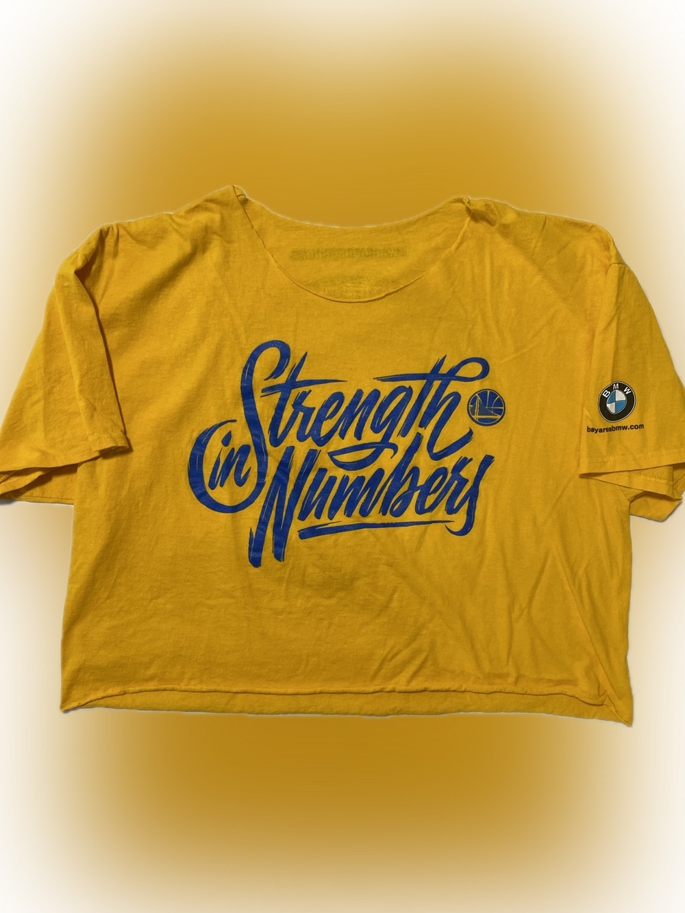 Golden State Warriors Strength in Numbers Yellow Crop Tee